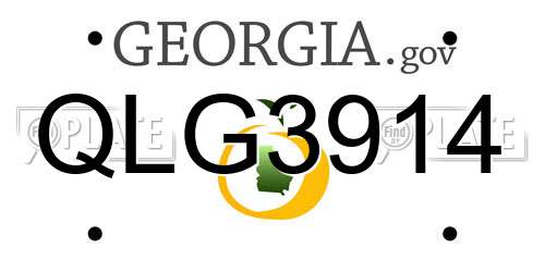 QLG3914 Georgia License Plate