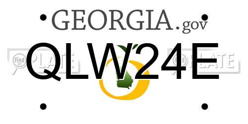 QLW24E Georgia License Plate