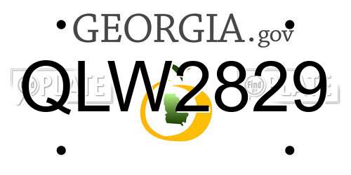 QLW2829 Georgia License Plate