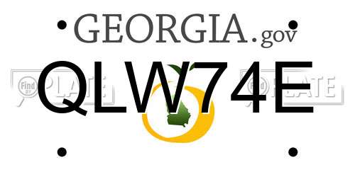 QLW74E Georgia License Plate