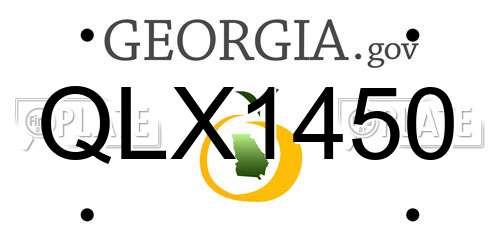 QLX1450 Georgia License Plate