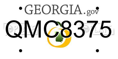 QMC8375 Georgia License Plate