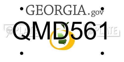 QMD561 Georgia License Plate