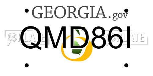 QMD86I Georgia License Plate