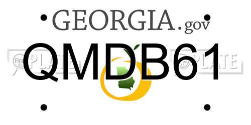 QMDB61 Georgia License Plate