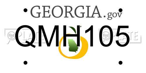 QMH105 Georgia License Plate