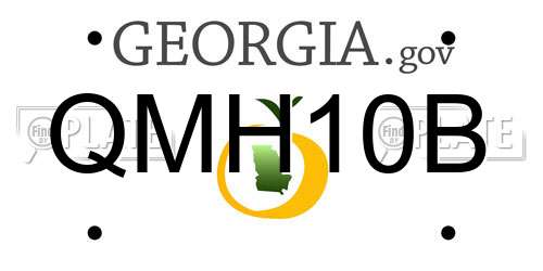 QMH10B Georgia License Plate