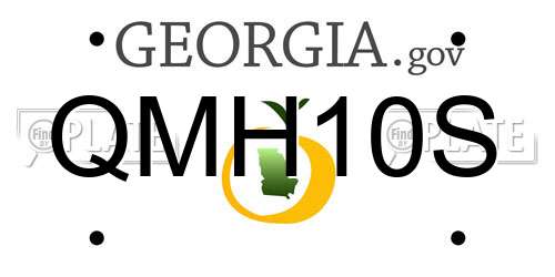 QMH10S Georgia License Plate