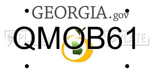QMOB61 Georgia License Plate