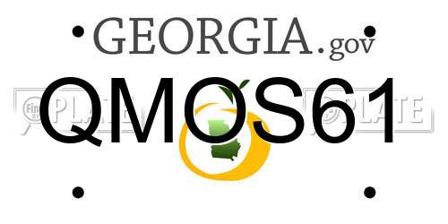 QMOS61 Georgia License Plate