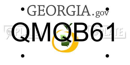 QMQB61 Georgia License Plate