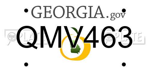 QMV463 Georgia License Plate