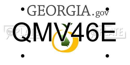 QMV46E Georgia License Plate