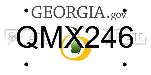 QMX246 Georgia License Plate