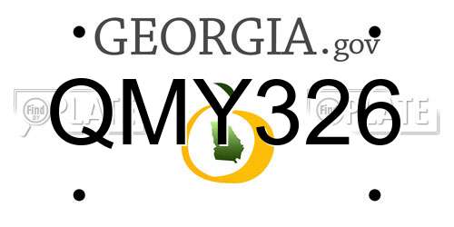 QMY326 Georgia License Plate