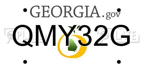 QMY32G Georgia License Plate