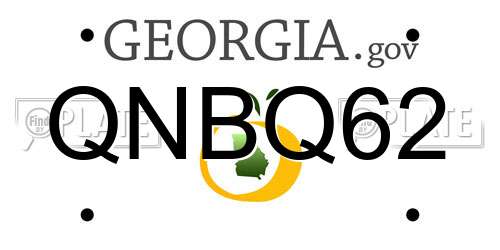 QNBQ62 Georgia License Plate