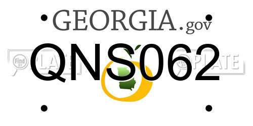 QNS062 Georgia License Plate