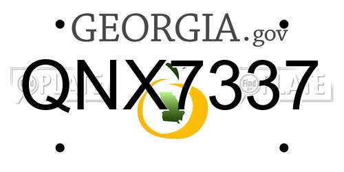 QNX7337 Georgia License Plate