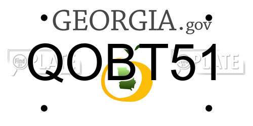 QOBT51 Georgia License Plate