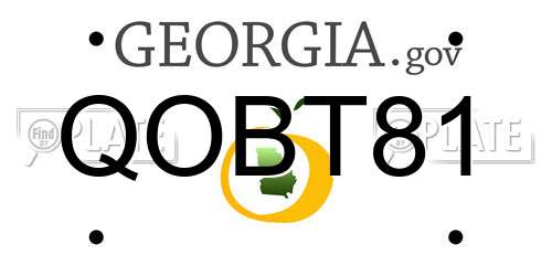 QOBT81 Georgia License Plate