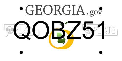 QOBZ51 Georgia License Plate