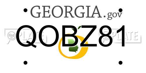 QOBZ81 Georgia License Plate