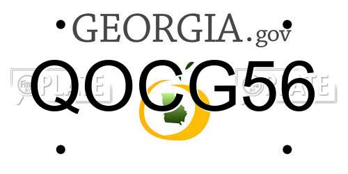 QOCG56 Georgia License Plate