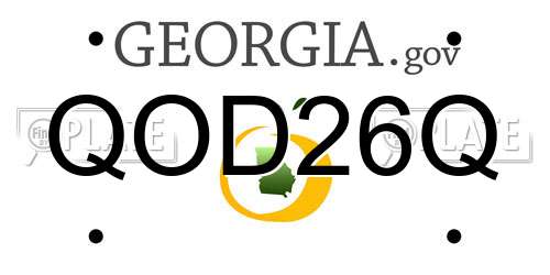 QOD26Q Georgia License Plate