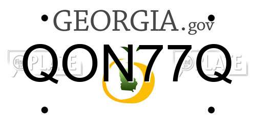 QON77Q Georgia License Plate
