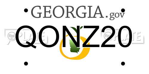 QONZ20 Georgia License Plate