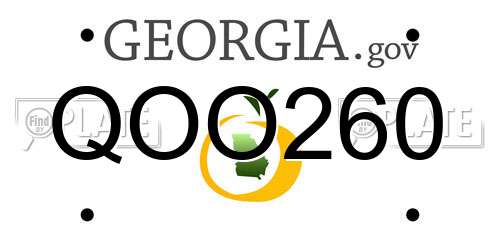 QOO260 Georgia License Plate