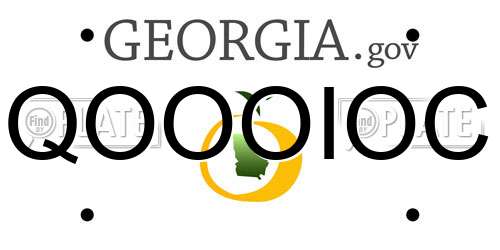 QOOOIOC Georgia License Plate