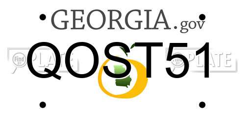 QOST51 Georgia License Plate