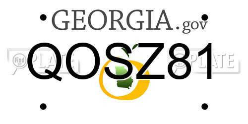 QOSZ81 Georgia License Plate