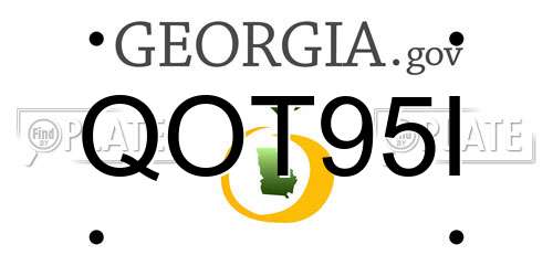 QOT95I Georgia License Plate