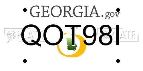 QOT98I Georgia License Plate