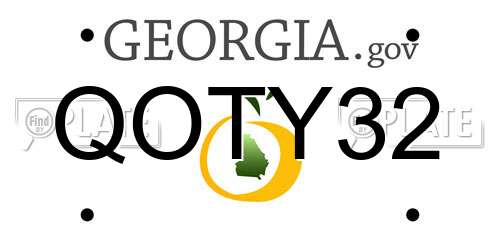 QOTY32 Georgia License Plate