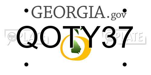 QOTY37 Georgia License Plate