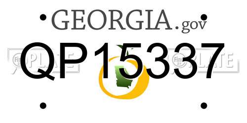 QP15337 Georgia License Plate