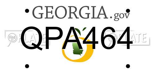 QPA464 Georgia License Plate