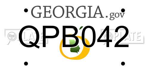 QPB042 Georgia License Plate