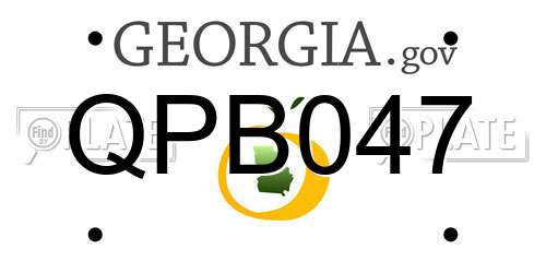 QPB047 Georgia License Plate