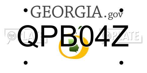 QPB04Z Georgia License Plate