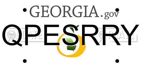 QPESRRY Georgia License Plate