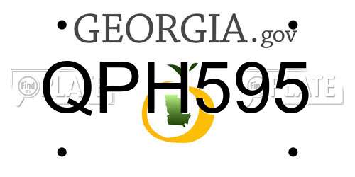 QPH595 Georgia License Plate