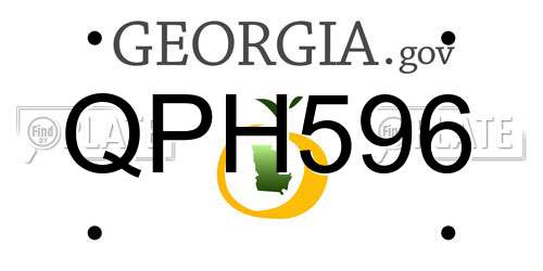 QPH596 Georgia License Plate