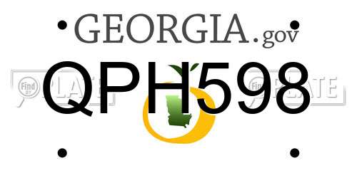 QPH598 Georgia License Plate