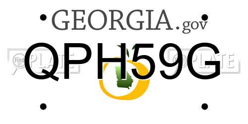 QPH59G Georgia License Plate