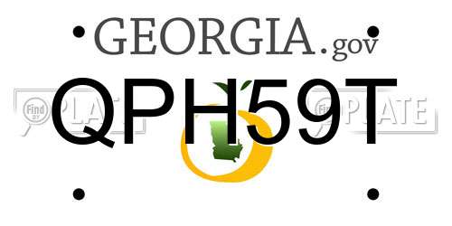 QPH59T Georgia License Plate